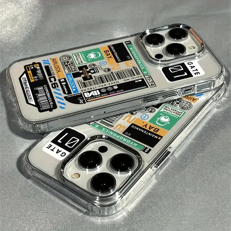 Clear Shockproof Bumper Case - Car Sticker Labels Clear Phone Case
