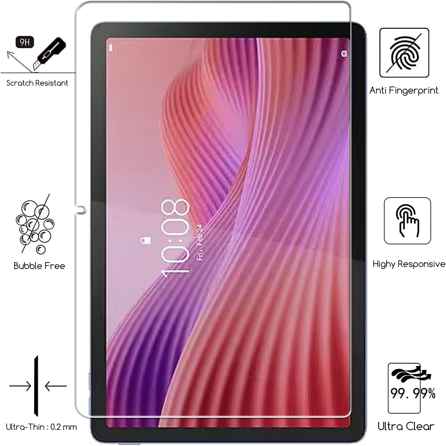 1 PCS 9H Tempered Glass Tablet - Matte Anti Glare Screen Protector ulasan dan harga