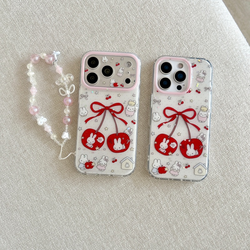 Cute cartoon sweet cherry Miff - Cute Cartoon Wrist Strap Silicone Case ulasan dan harga