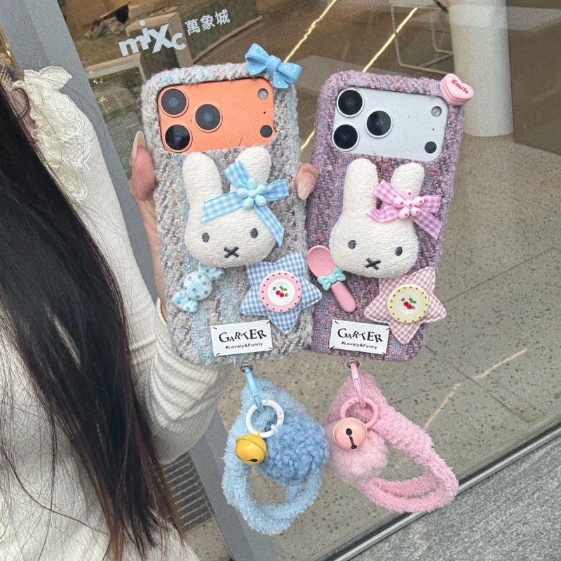 Fashion Ins Cute Cartoon fluf - Cute Cartoon Wrist Strap Silicone Case ulasan dan harga