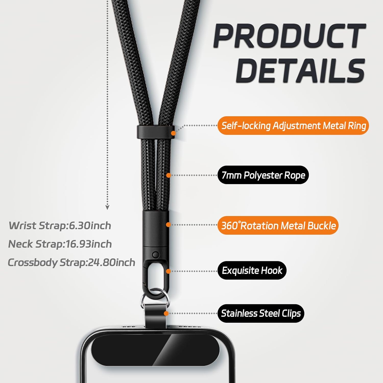 Universal Phone Lanyard with C - Crossbody Lanyard Neck Strap Case ulasan dan harga