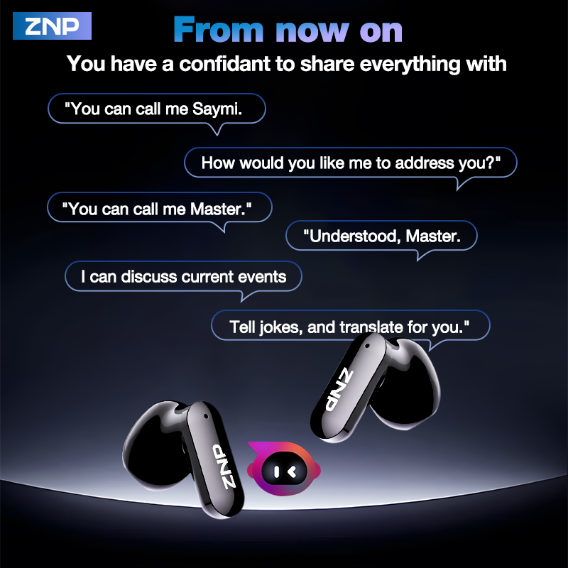 2026 Latest ZNP Wireless AI Tr - Earphones ulasan dan harga