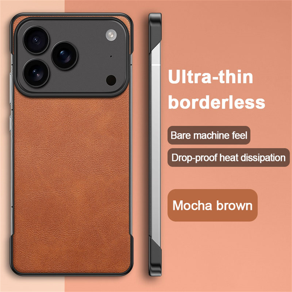 Classic Leather Ultra Thin PC  - Ultra Thin Frameless Phone Cover ulasan dan harga