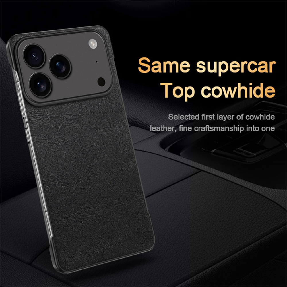 Classic Leather Ultra Thin PC  - Ultra Thin Frameless Phone Cover ulasan dan harga