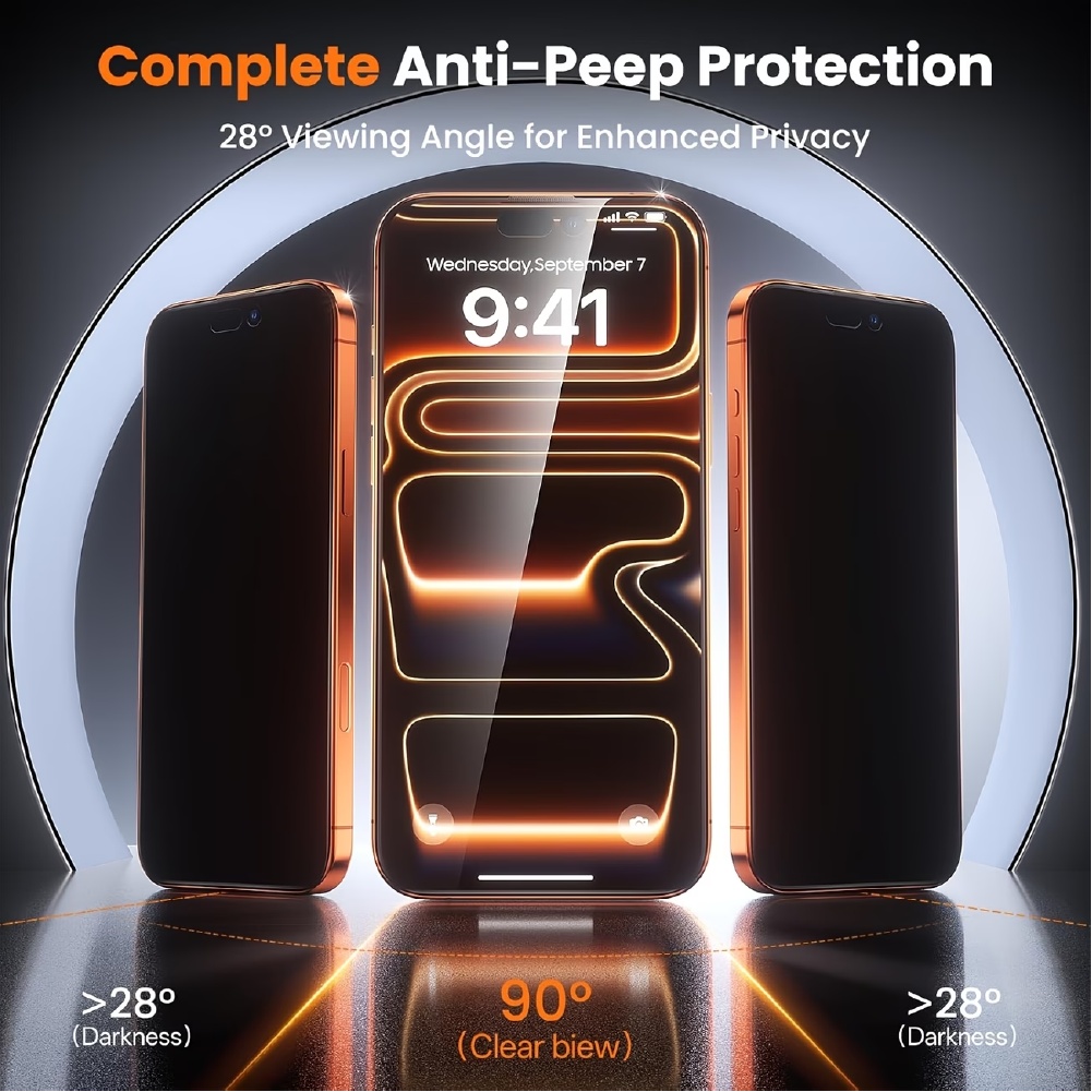 [5 Pcs Set] 3 Pcs Privacy Temp - Anti Spy Privacy Glass Case ulasan dan harga