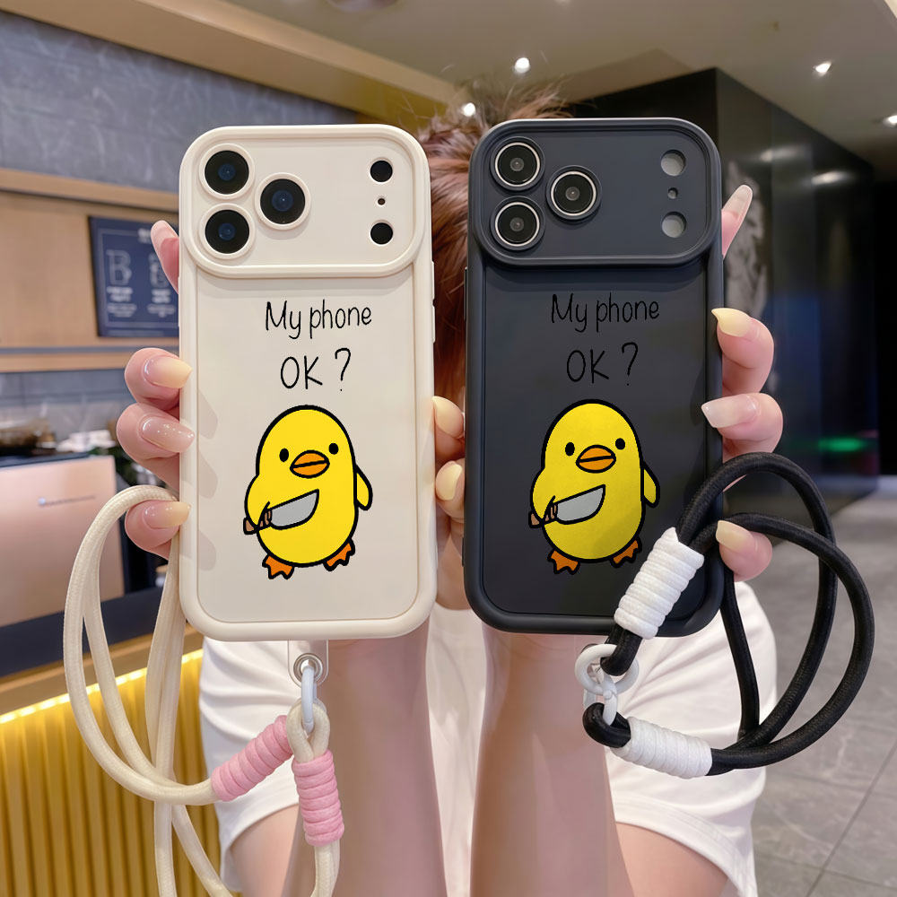 Cute Cartoon Duck Wrist Strap  - Cute Cartoon Wrist Strap Silicone Case ulasan dan harga