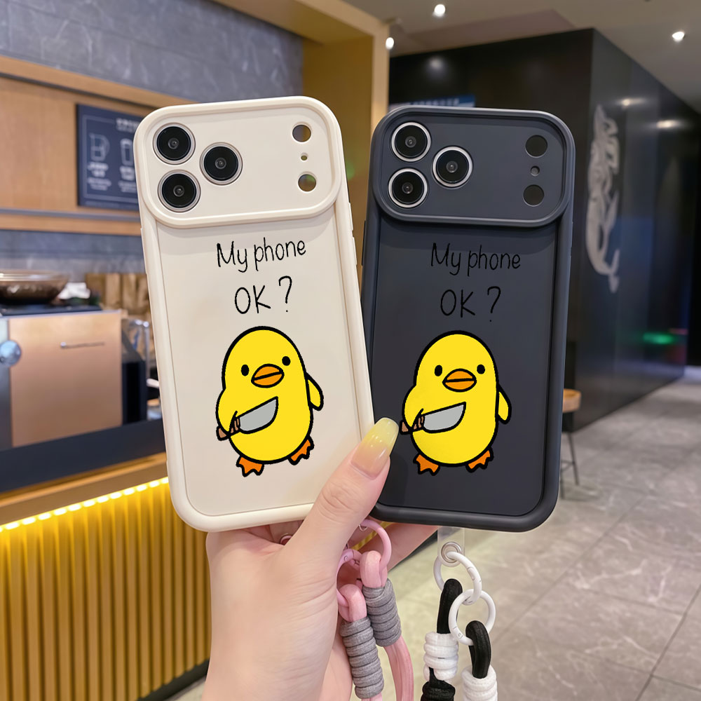 Cute Cartoon Duck Wrist Strap  - Cute Cartoon Wrist Strap Silicone Case ulasan dan harga