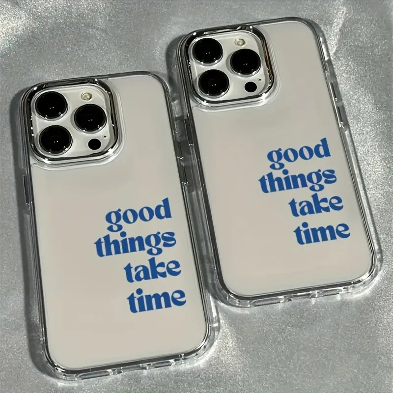 Good Things Take Time Lens Fra - Clear Shockproof Bumper Case ulasan dan harga