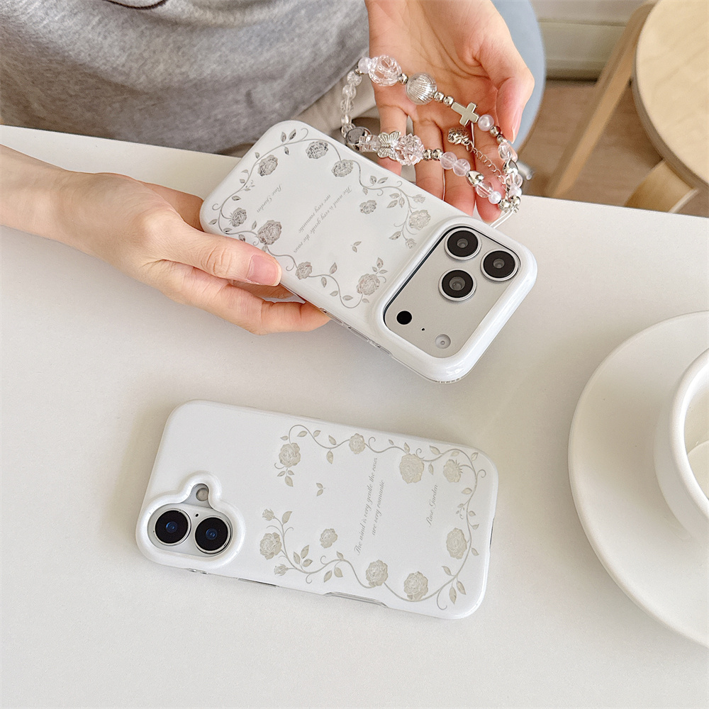 Vintage Silver Rose Garden Pho - Vintage Floral Pattern Soft Case ulasan dan harga