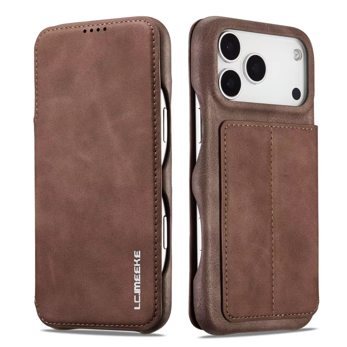 Leather Wallet Magnetic Flip C - Leather Wallet Card Holder Phone Cover ulasan dan harga