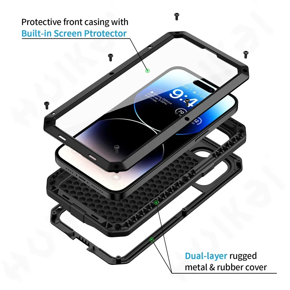 Case For iPhone 16 15 13 12 11 - Heavy Duty 360 Full Body Protective Case ulasan dan harga