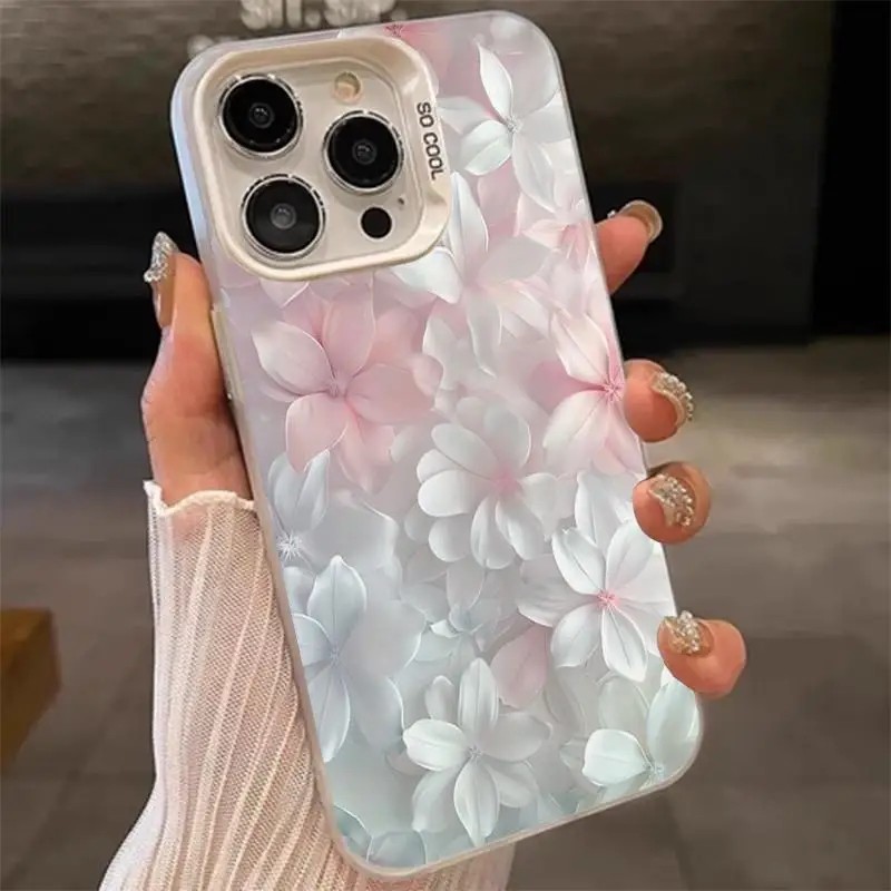 Pink Flower Case for iPhone 15 - Screen Protectors ulasan dan harga