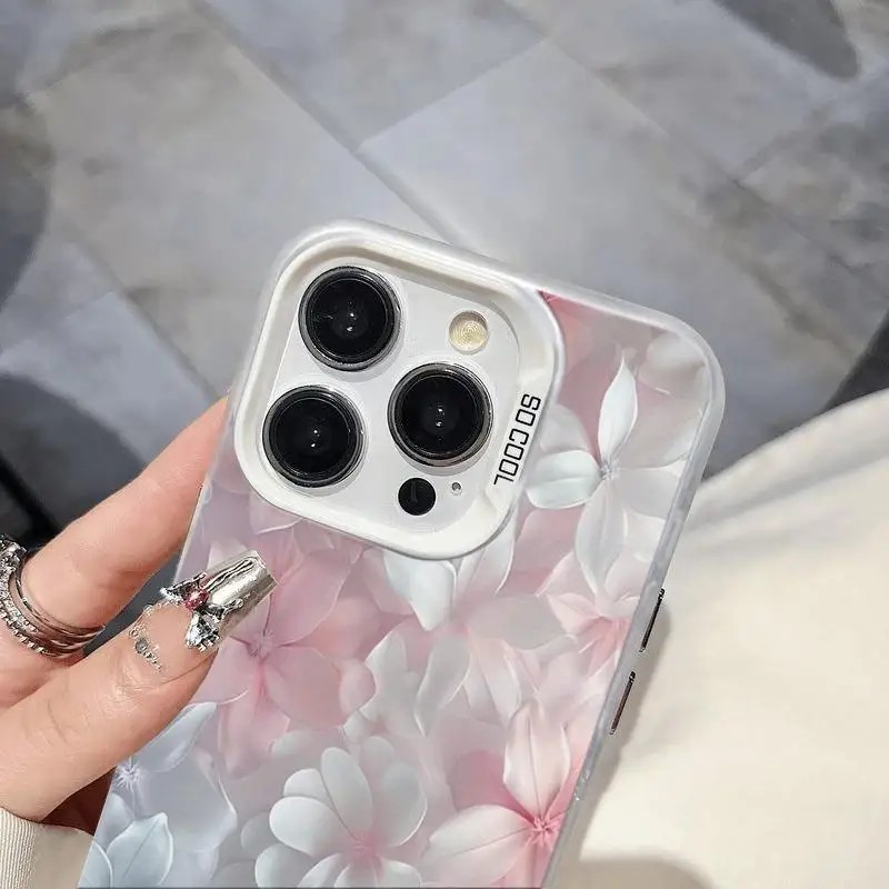 Pink Flower Case for iPhone 15 - Screen Protectors ulasan dan harga
