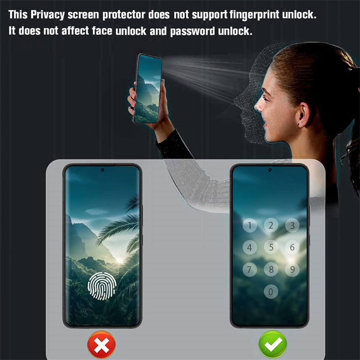 Anti Spy Screen Protector For  - Anti Spy Privacy Glass Case ulasan dan harga