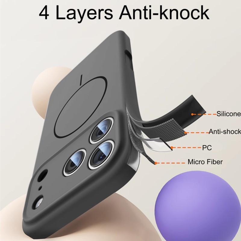 Luxury Liquid Silicone Case Fo - Liquid Silicone Magnetic Phone Case ulasan dan harga