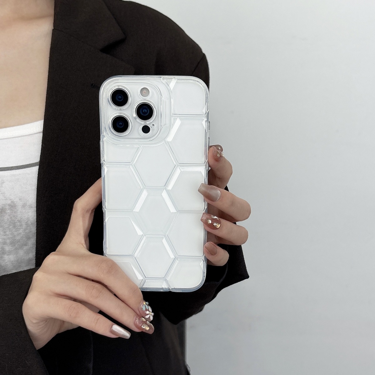 Honeycomb Geometric Football P - Clear Shockproof Bumper Case ulasan dan harga