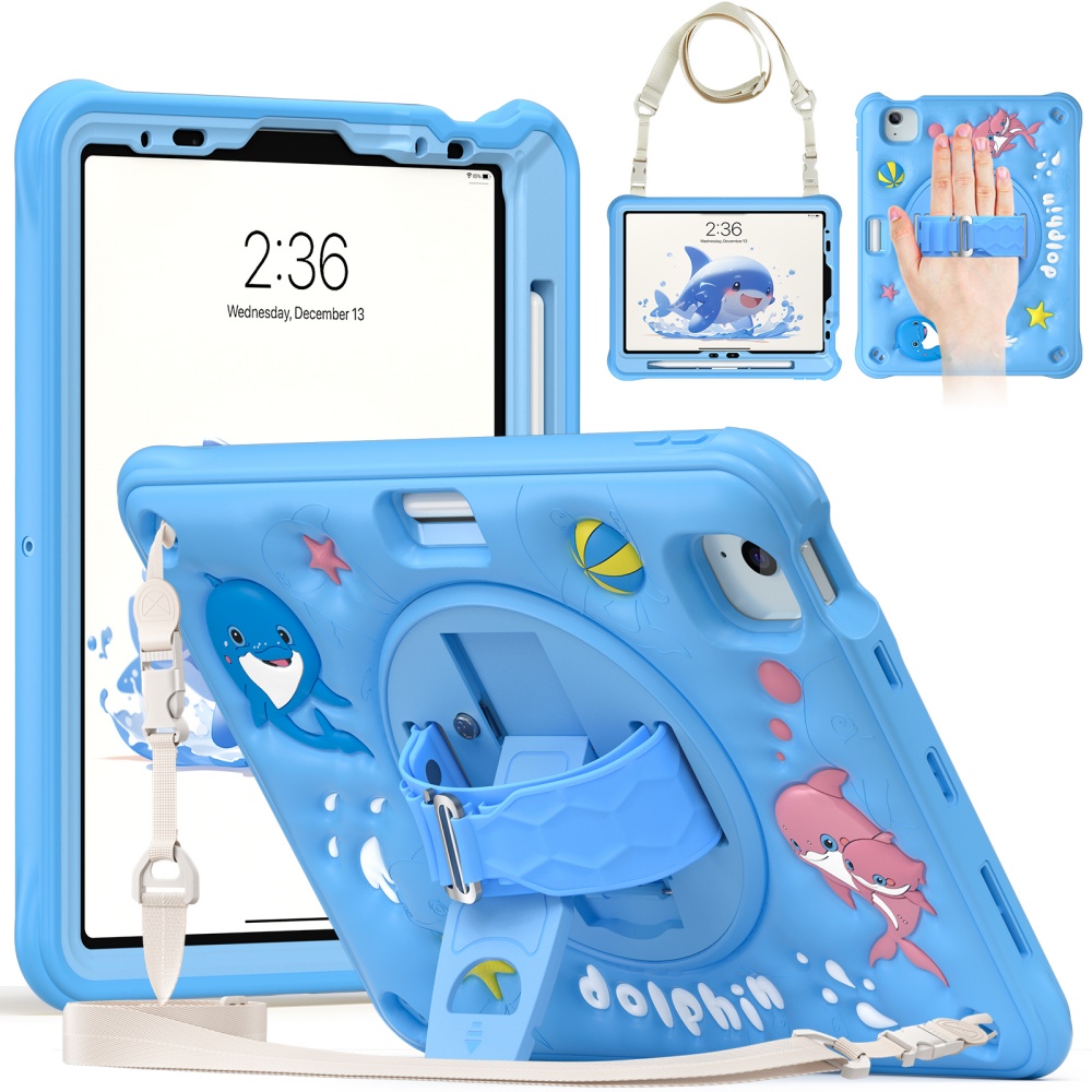 For iPad Mini A17Pro Mini6 Kid - Cute Cartoon Wrist Strap Silicone Case ulasan dan harga