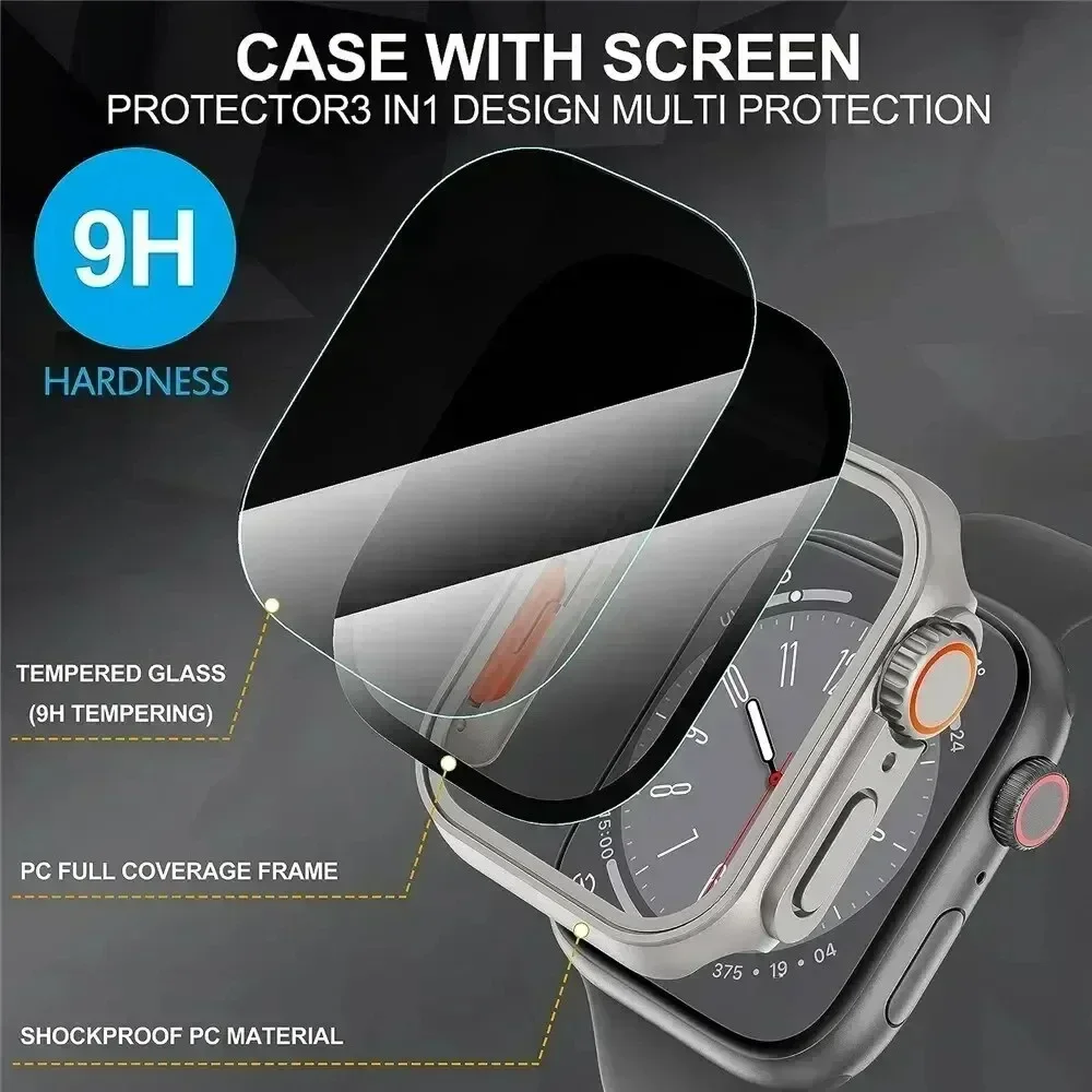 Case For apple watch Apple Wat - Anti Spy Privacy Glass Case ulasan dan harga
