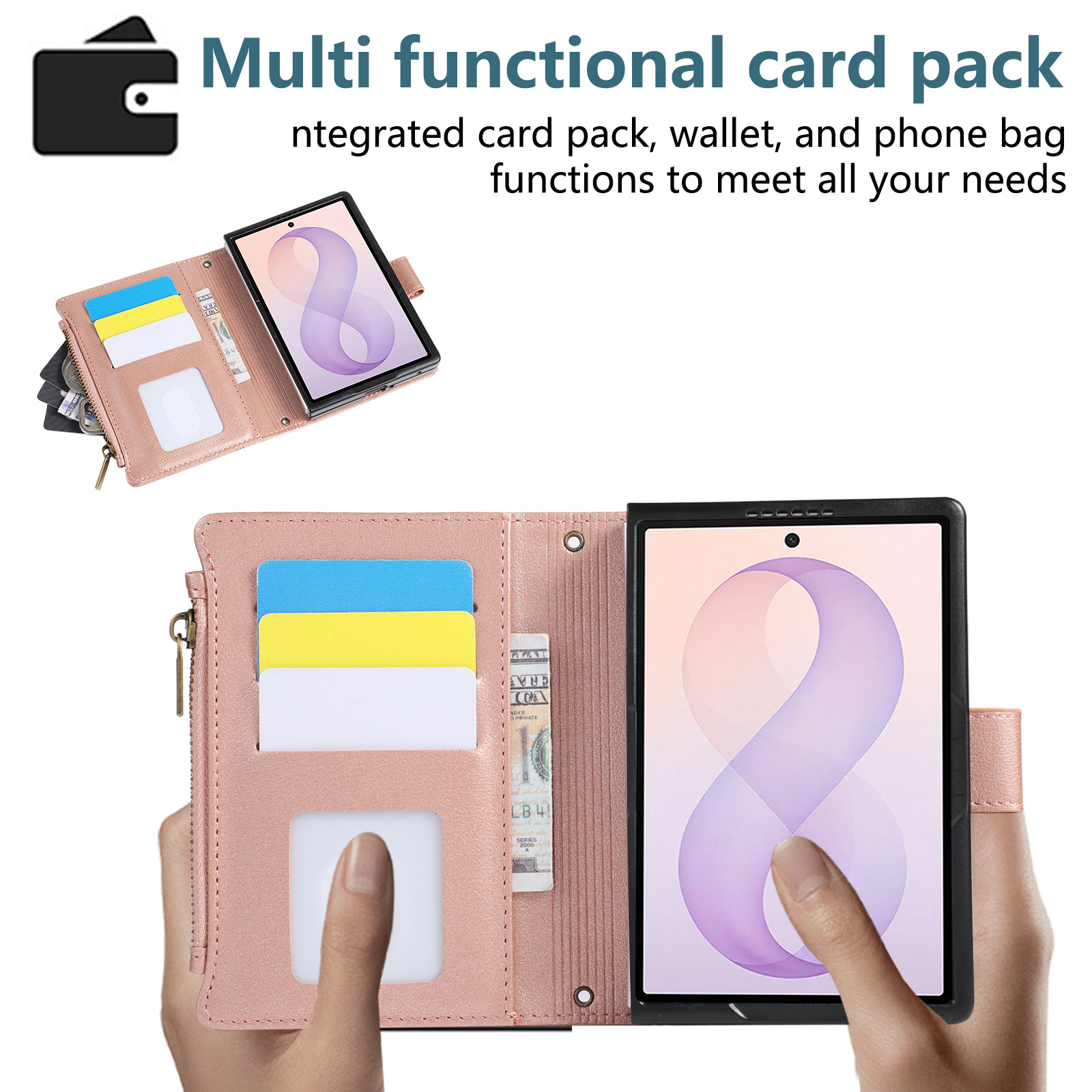 Crossbody Wrist Strap Wallet C - Leather Wallet Card Holder Phone Cover ulasan dan harga