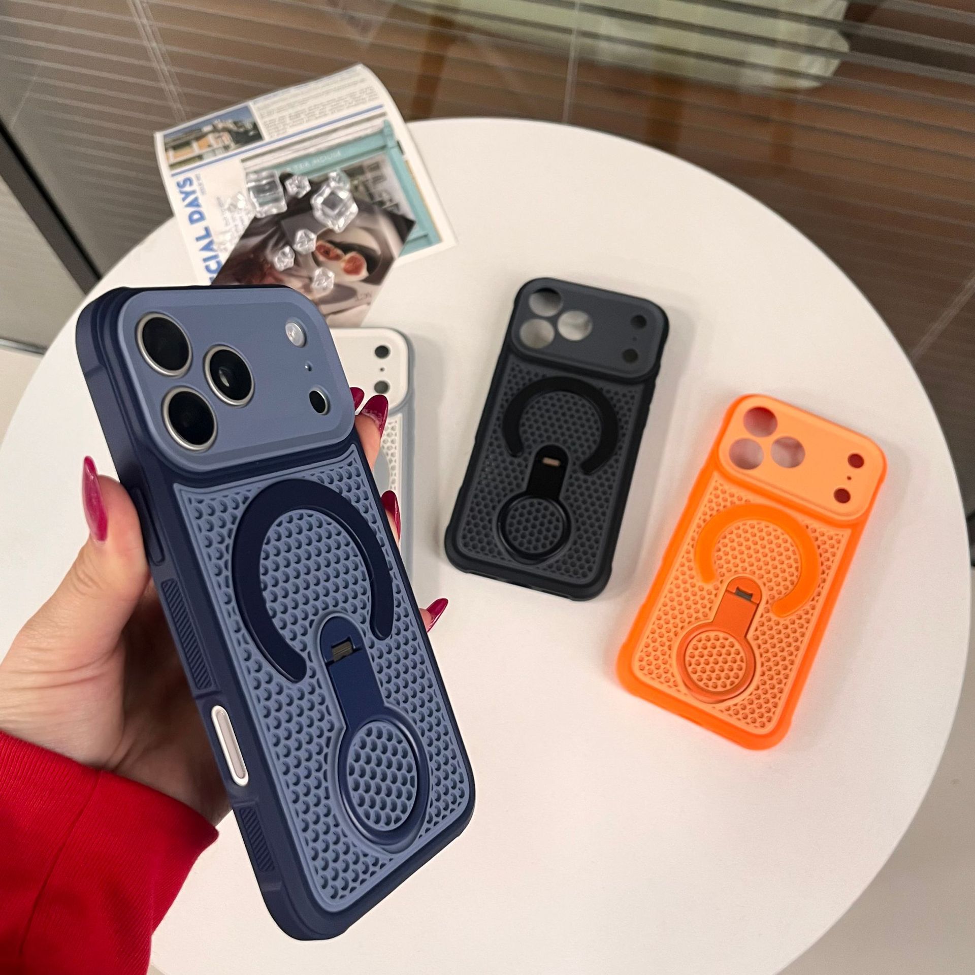 360 ° magnetic bracket breatha - Heat Dissipation Mesh Breathable Case ulasan dan harga