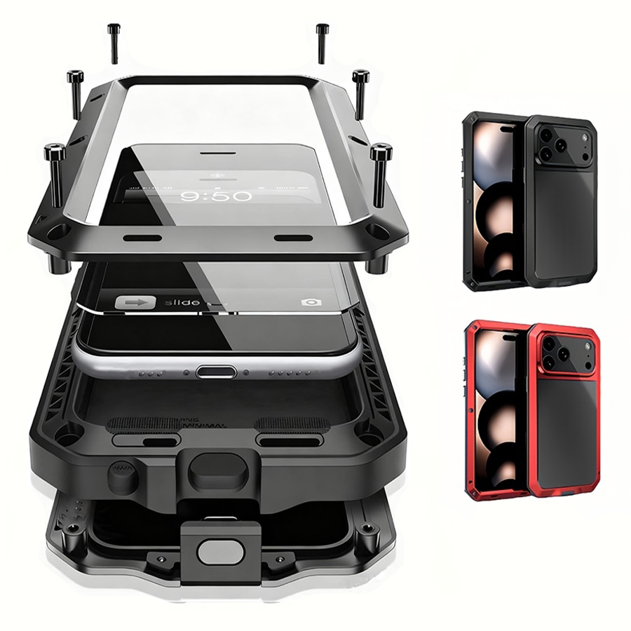 Heavy Duty Metal Armor Phone C - Heavy Duty 360 Full Body Protective Case ulasan dan harga